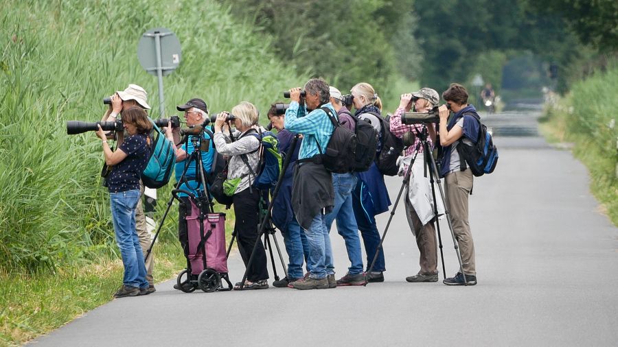 Reisegruppe Ferngläser Teleskop Strasse