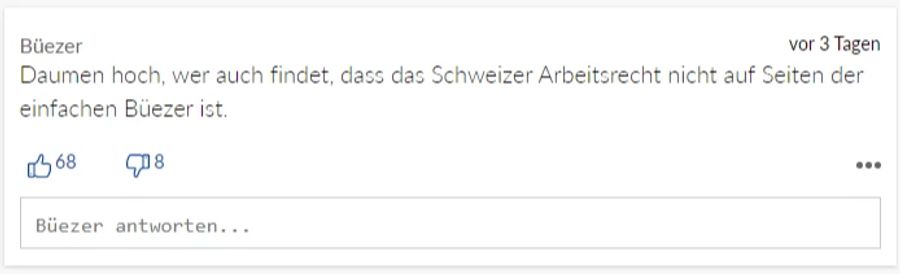 «Büezer» beklagt sich über das Schweizer Arbeitsrecht.