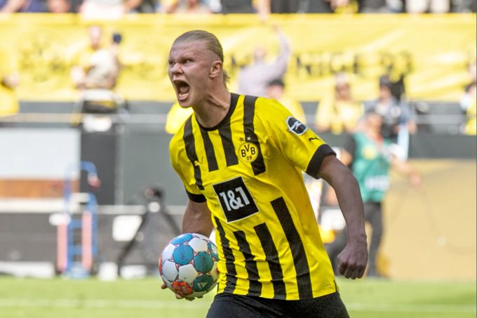 Erling Haaland in seinem letzten Spiel für den BVB. Erling Haaland