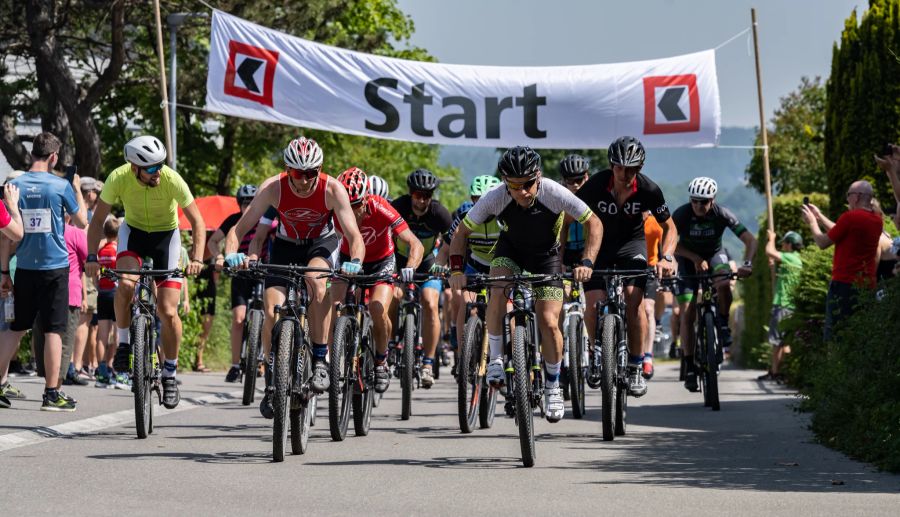 Velofahrer am Start