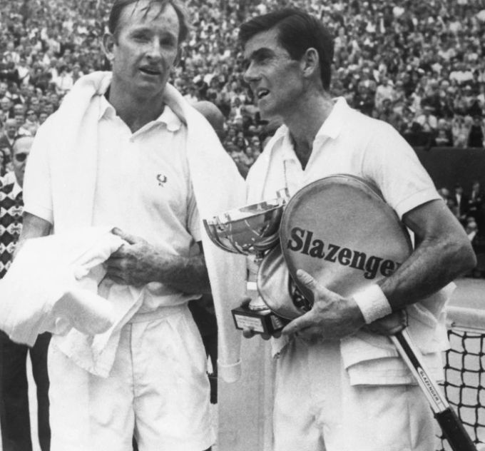 Abgesehen von Ken Rosewall (r.) ist es noch keinem Spieler gelungen, mit über 37 Jahren einen Grand-Slam-Titel zu gewinnen. (Archivbild von 1968) French Open