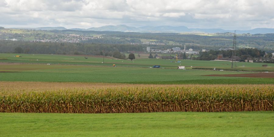 Die Hauptstrasse vor Zeiningen im unteren Fricktal.