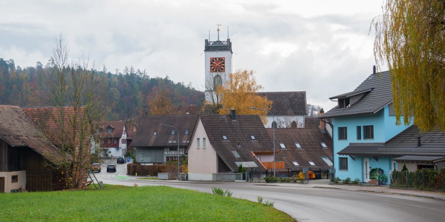 Einfahrt Richtung Neftenbach auf der Schaffhausenstrasse.