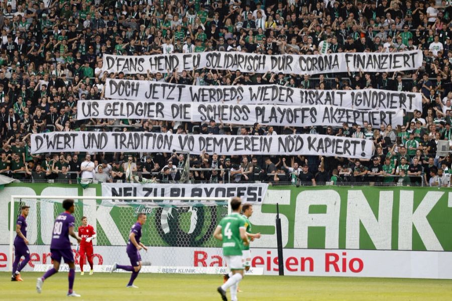 Fans des FC St.Gallen sagen Nein zu den Playoff-Plänen der Super League.