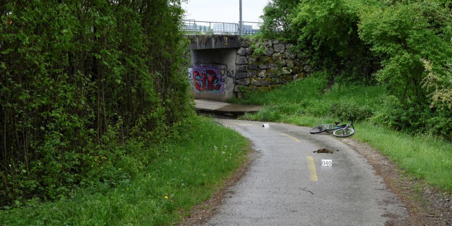 Unfallstelle nahe der Bahnunterführung
