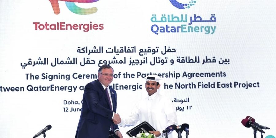 Vertragsunterzeichnung zwischen Total Energies und Qatar Energy