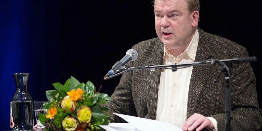 Der Autor Max Goldt bei der Verleihung des Satire-Preises «Göttinger Elch 2016».