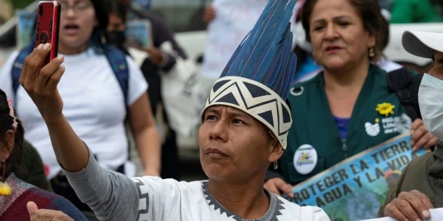 Demonstranten in Lima