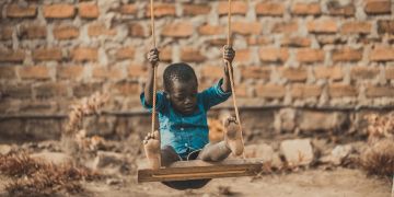 Junge in Afrika.