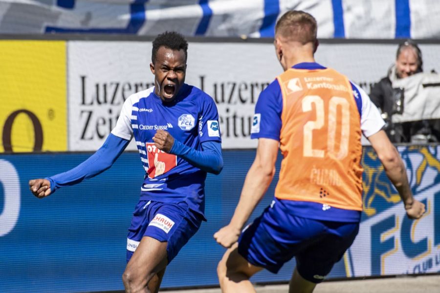 Ibrahima Ddiaye erzielt in der Nachspielzeit den Siegtreffer für den FC Luzern.