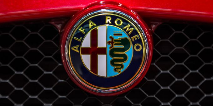 Das unverkennbare Logo von Alfa Romeo. Alfa Romeo Logo