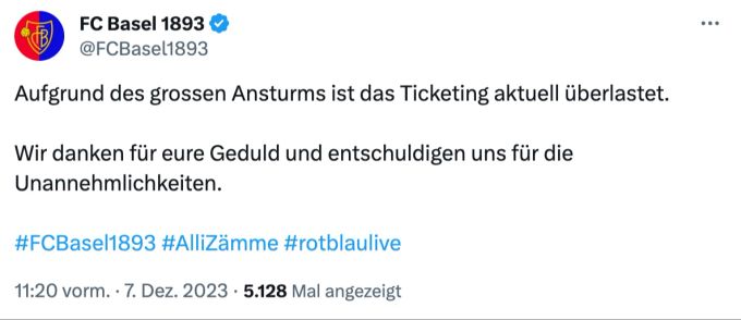 Auf Tickets für das Testspiel zwischen dem FC Basel und Bayern München gab es einen grossen Run. FC Basel