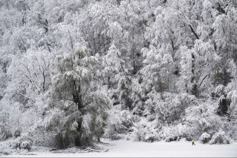 In der Schweiz hat es viel Schnee gegeben.