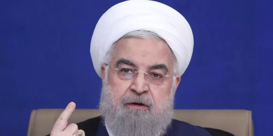 Masih Alinejad machte Irans scheidenden Präsidenten Hassan Ruhani für den Entführungsversuch verantwortlich. Foto: ---/Office of the Iranian Presidency/AP/dpa/Archivbild