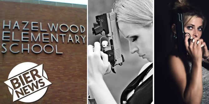 Schule Mütter Waffen Zücken