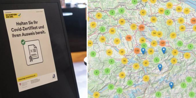 Eine Karte soll anzeigen, wo Unternehmen sitzen, die kein Covid-Zertifikat für den Einlass verlangen, doch nicht alle Unternehmen wissen davon. Coronavirus