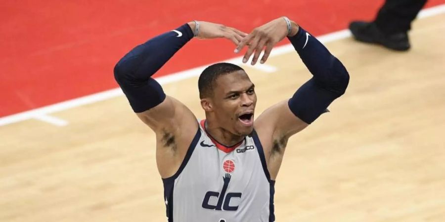 Russell Westbrook könnte bald das Trikot der LA Lakers tragen. Foto: Nick Wass/FR67404 AP/dpa