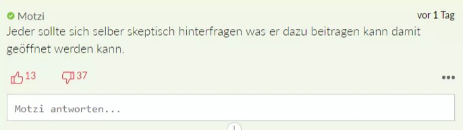 Ein User ruft in der hitzigen Diskussion zur Selbstreflexion auf.