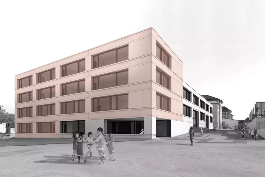 Visualisierung Schulhaus Mühlematte Lenzburg