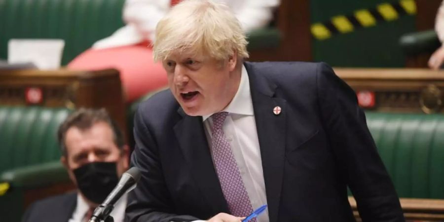 Der britische Premierminister Boris Johnson bekommt wegen der angekündigten Corona-Lockerungen viel Gegenwind. Foto: Uk Parliament/Jessica Taylor/PA Media/dpa/Archivbild