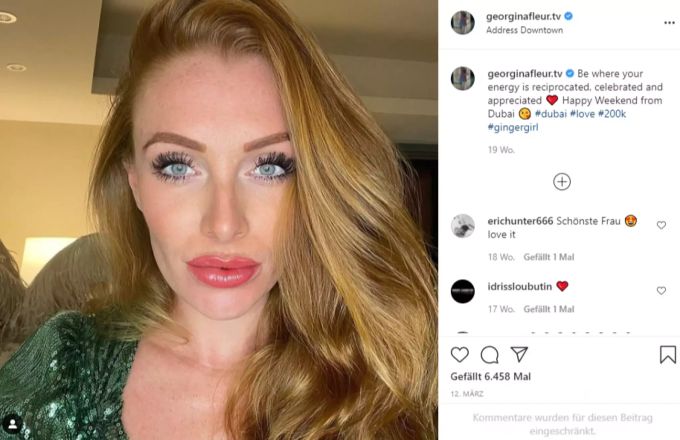 Georgina Fleur wird bald erstmals Mutter. Georgina Fleur