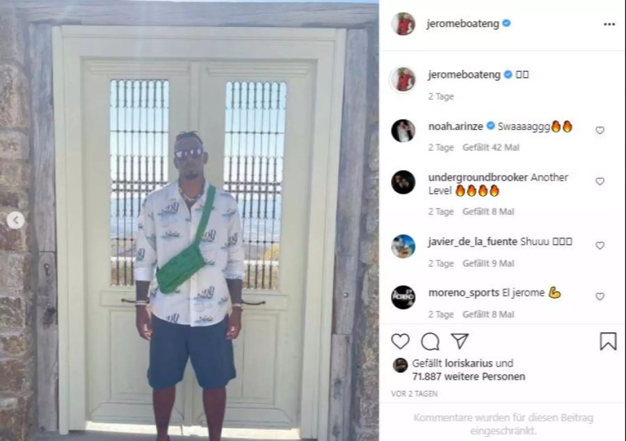 Jérôme Boateng auf Mykonos.