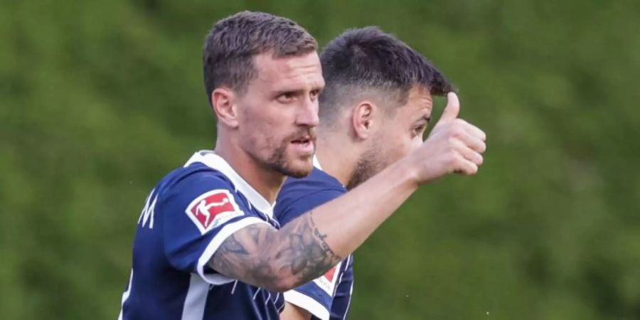 Will mit Bochum den Klassenerhalt: VfL-Torjäger Simon Zoller. Foto: Tim Rehbein/dpa