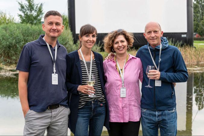 Das OK der Kinonächte Liebefeld vl.: Dario Maras, Chantal Fischer, Rita Pazos und Roland Oechslin