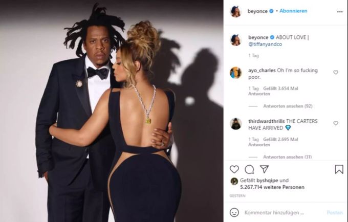 Beyoncé und Jay-Z für die «ABOUT LOVE» Kampagne. Beyoncé