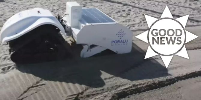 Good News Roboter Strandsäuberung