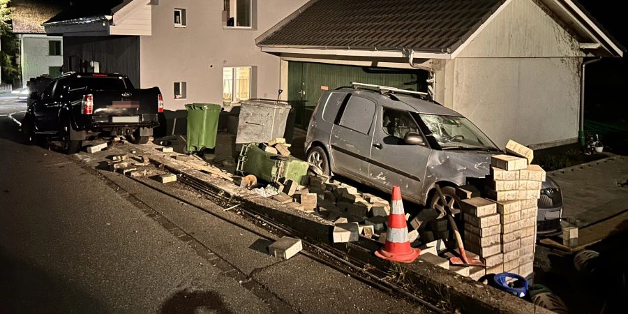 Betrunken Selbstunfall verursacht