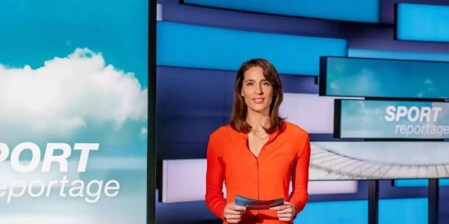 Wurde für ihren Auftritt als Moderatorin der «ZDF SPORTreportage» gelobt: Andrea Petkovic. Foto: Torsten Silz/ZDF/dpa