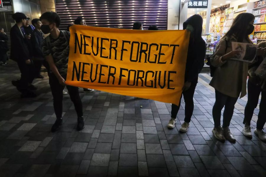 Hongkong Proteste Silvestarabend