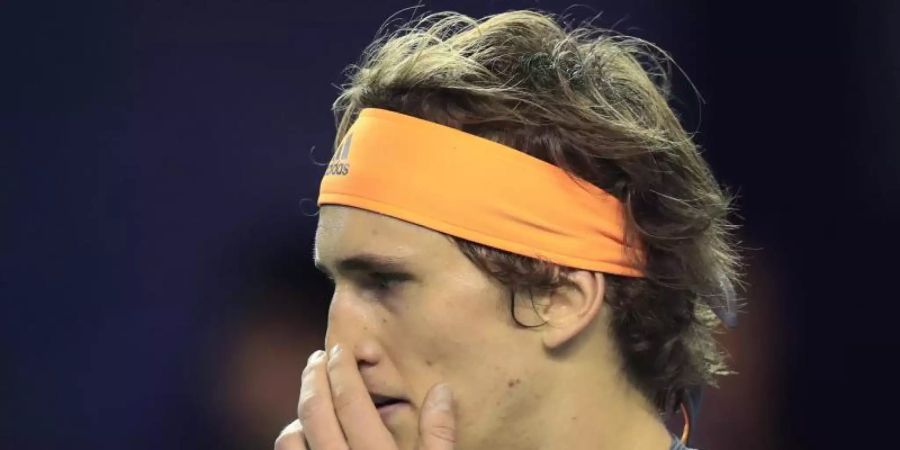 Alexander Zverev spielt in London in der Vorrundengruppe «Andre Agassi». Foto: Michel Euler/AP/dpa
