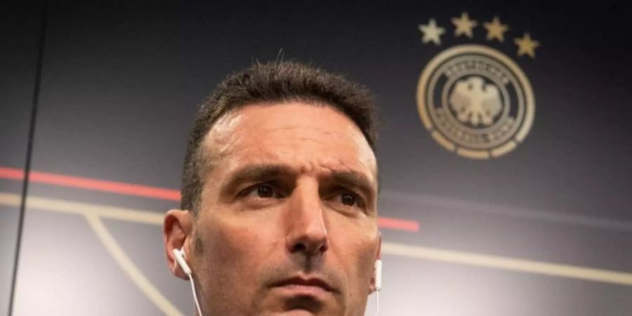 Mit Argentinien gegen die DFB-Elf gefordert: Trainer Lionel Scaloni. Foto: Bernd Thissen/dpa