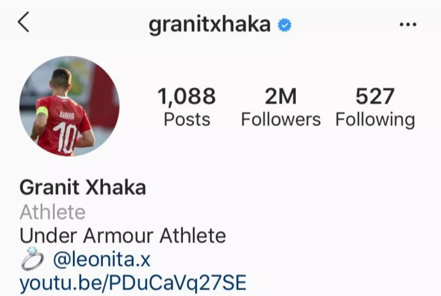 Granit Xhaka Instagram Arsenal