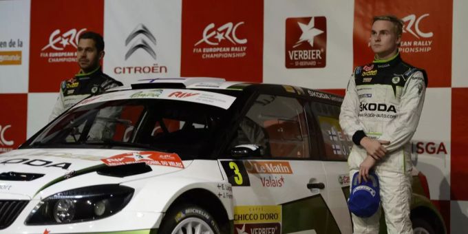 Esapekka Lappi (r) gewann 2013 den Rallye du Valais in Martigny VD. Esapekka Lappi m-sport