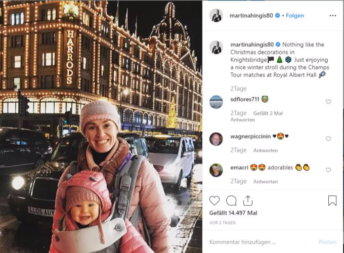 Auch London scheint Lia sehr zu gefallen. Martina Hingis