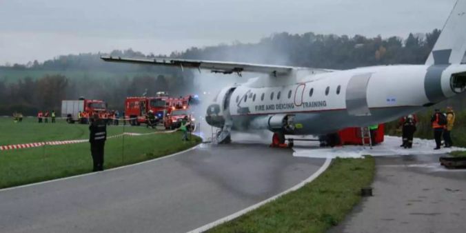 Blaulicht-Übung Flughafen Belp