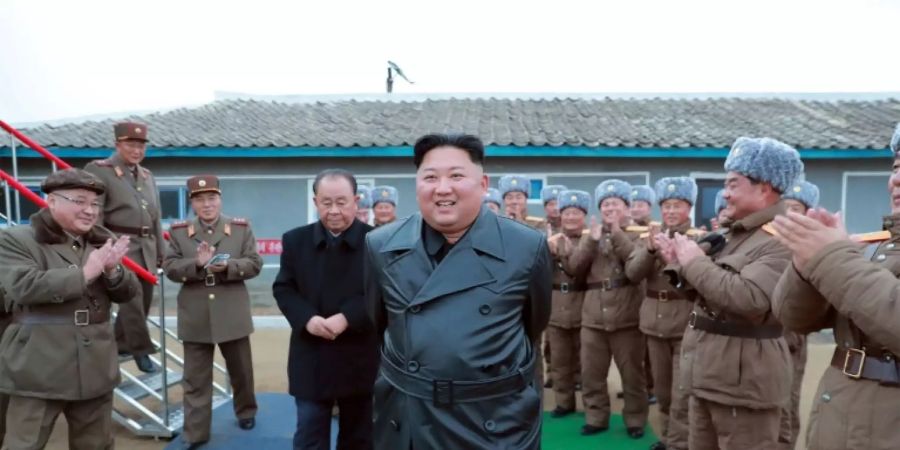 KCNA-Foto von Nordkoreas Machthaber Kim