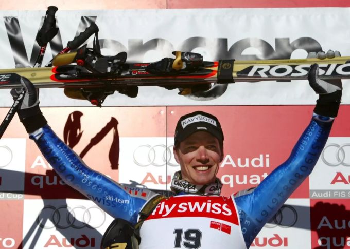 Bruno Kernen gewann im Jahr 2003 die Abfahrt in Wengen Bruno Kernen