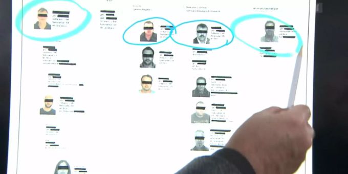 Die verdächtigen Personen des Mazedonier-Clans. srf