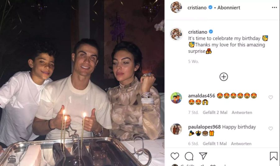 Vor einigen Wochen feierte Cristiano Ronaldo seinen 35. Geburtstag.