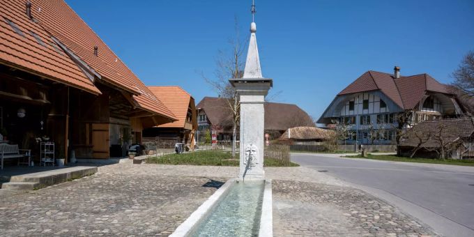 Ortszentrum in Mattstetten. Mattstetten