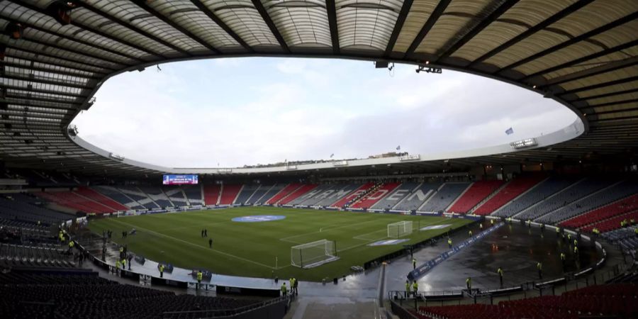 Der Hampden Park in Glasgow, Schottland.