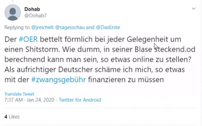 Viele sind empört, dass sie den Artikel durch die Zwangsgebühren mitfinanzieren mussten. kommentar