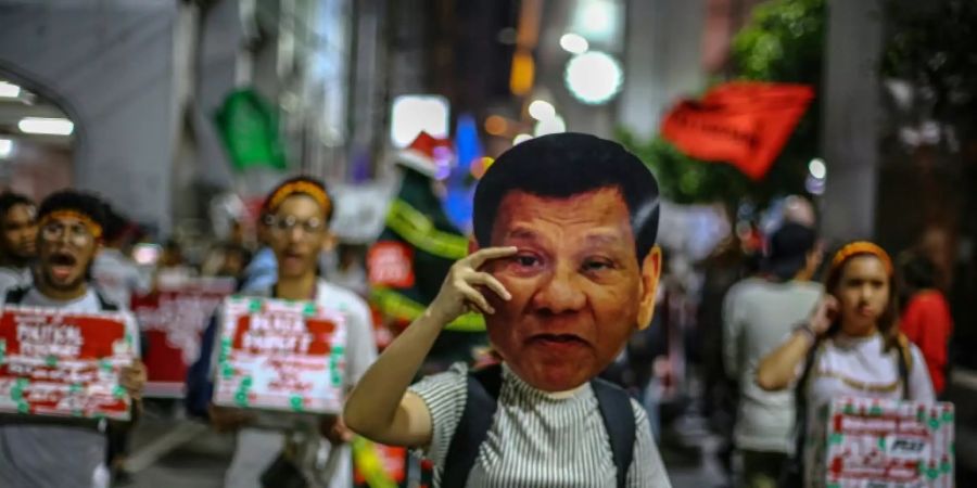 Protest gegen Duterte in Manila