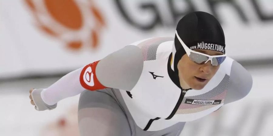 Eisschnellläuferin Claudia Pechstein wurde von Bundestrainer Erik Bouwman scharf kritisiert. Foto: Rick Bowmer/AP/dpa