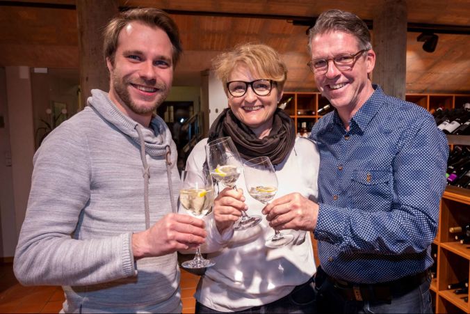 Vl: Claudio, Fränzi und Andy freuen sich auf die Degustation