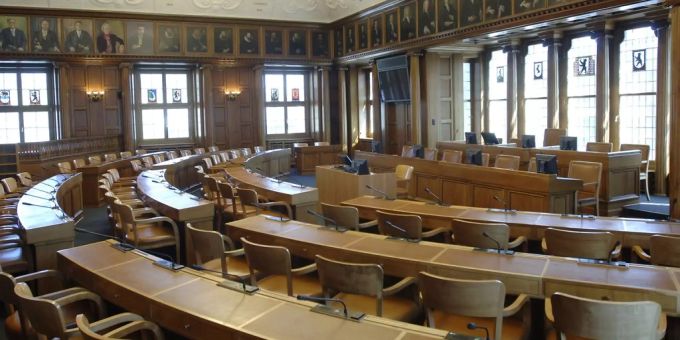Blick in den Kantonsratssaal im Regierungsgebäude in Herisau. Kantonsrat Ausserrhoden